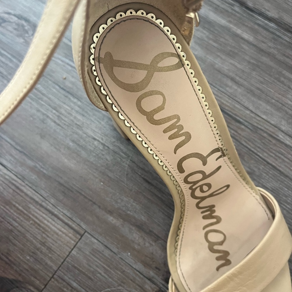 Nude Sam Edelman Block Heels - Picture 3 of 4